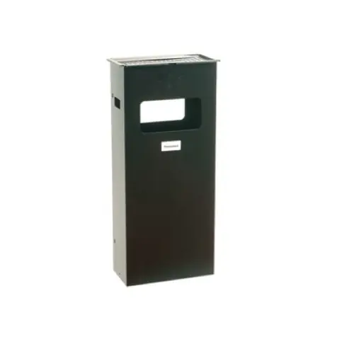 cestino gettacarte con posacenere per esterno cm 30x15x70 h nero Direct Verzonden
