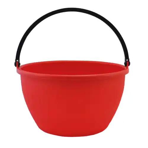 Cesto agricolo 20 lt in polietilene con manico oscillante in plastica rosso secchio per raccolta uva pomodori Aanbieding