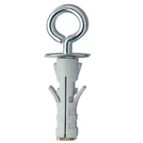 cf 100pz elematic tasselli in nylon ENP/OC Ø 9 mm occhiolo chiuso per fissaggi Gratis Retour