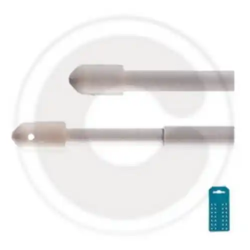 Merkproduct cf 2 pz brisbris con rampino bianco con molla allungabile Ø 8x500 mm tenda