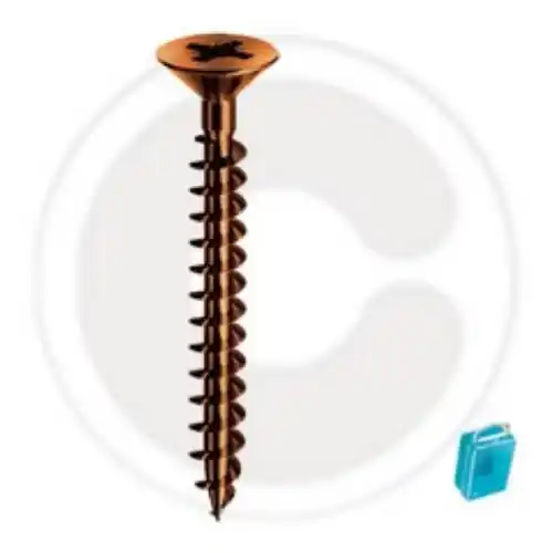 cf 30 pz Panel viti acciaio bronzato testa piana Ø 4x25 mm vite per legno Laatste Versie