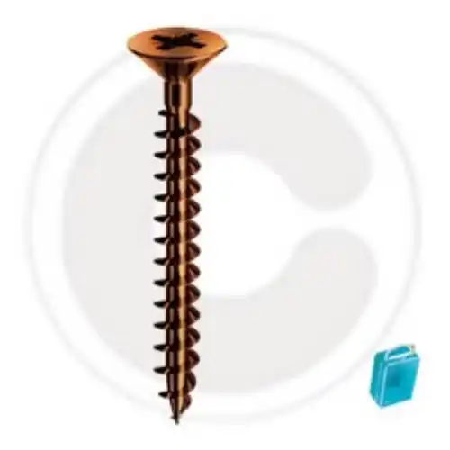 cf 30 pz viti vite panel acciaio bronzato testa piana Ø 4x35 mm taglio croce Gereduceerde Prijs