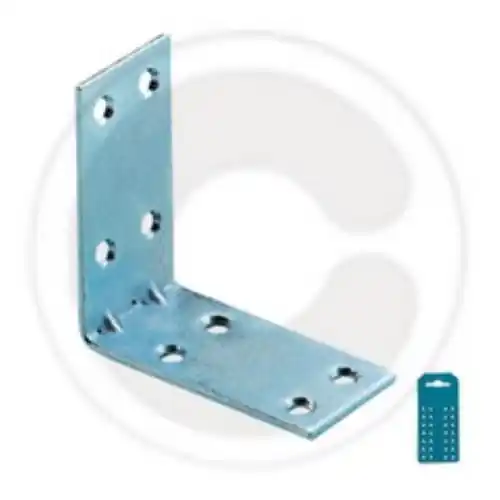 Must-Have cf 4 pz di piastrine ad angolo acciaio zincato a 8 fori cm 4x4 angolare lastrina
