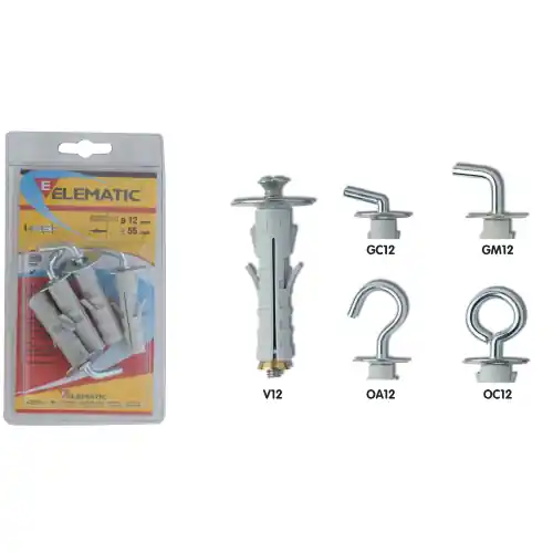 cf 4 pz Elematic tasselli con vite ENP/V Ø 12 mm tassello rondella fissaggi muro Bestel Nu