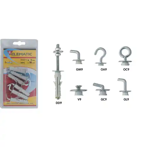 Laatste Kans cf 4 pz Elematic tasselli con vite ENP/V Ø 9 mm tassello rondella fissaggi muro