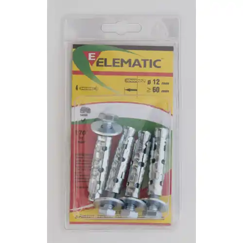 cf 4 pz Elematic tasselli con vite LE/B8 Ø 8 mm tassello per fissaggi pesanti Alleen Vandaag