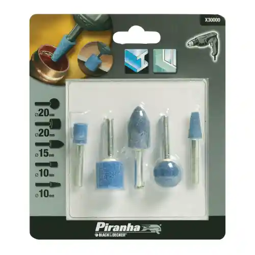 Bestseller cf 5 pz di mole a pennello per metalli con codolo da 6 mm piranha X30000