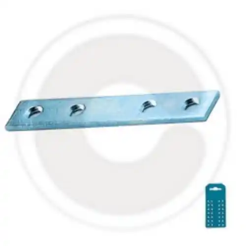 cf 5 pz lastrina lastrine a 4 fori diritta cm 10 in acciaio piastrina angolare Dagaanbieding
