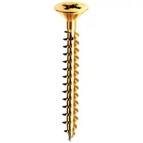 cf 50 pz Panel viti acciaio ottonato testa piana Ø 2,5x16 mm vite per legno Korting