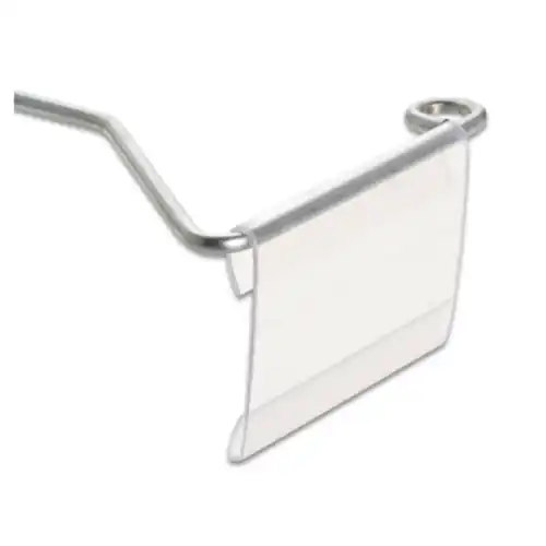 cf 50 pz portaprezzo targhetta in pvc per gancio da esposizione negozio mm 50x65 Speciale Aanbieding