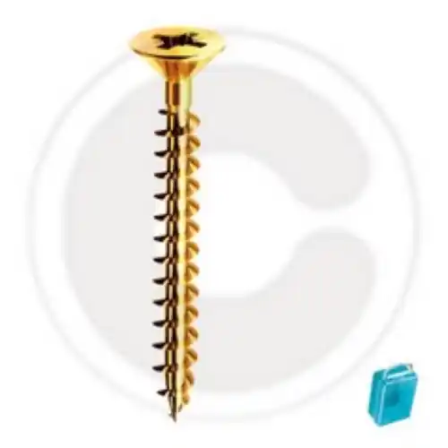 Speciale Aanbieding cf 50 pz viti vite panel acciaio ottonato testa piana Ø 3,5x16 mm taglio croce