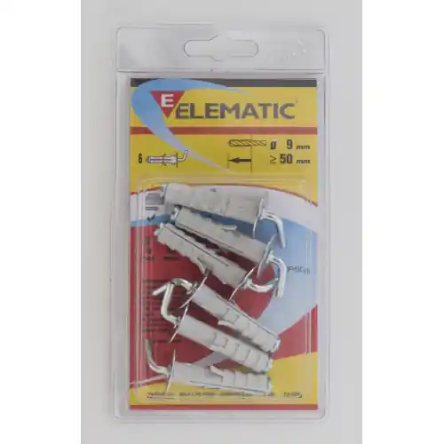 Aanbieding cf 6 pz elematic tasselli ENP/GC Ø 9x50 mm fissaggio tassello universale nylon