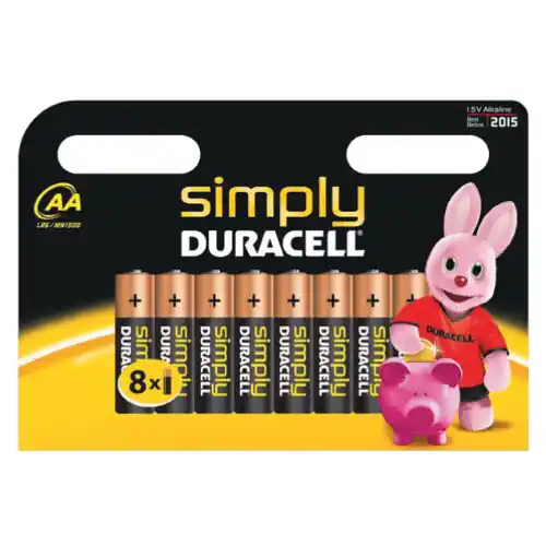 Goedkoop cf 8 pz Duracell Simply pila batteria stilo ministilo alcalina 1,5V MN1500 LR6