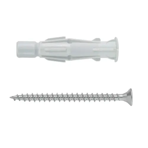 cf 8 pz Elematic tasselli T4/VA in nylon 8x50 mm tassello completo di vite Koop Vandaag