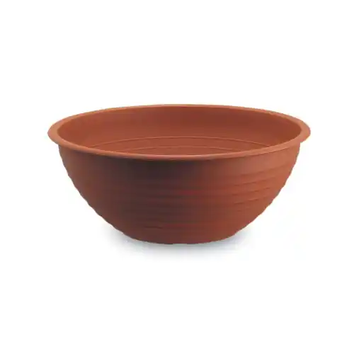 Ciotola vaso in plastica rigata cm 32x13h per terrazzo giradino balcone Gereduceerde Prijs