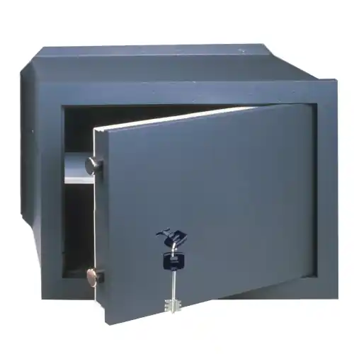 Cisa 82010.21 cassaforte meccanica cm31x20x19h ad incasso a muro con chiave Finale Uitverkoop