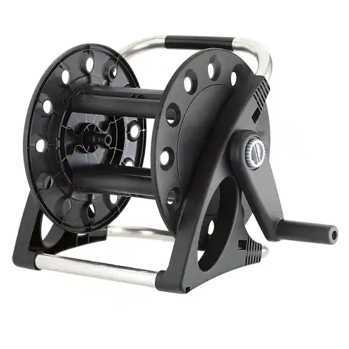 Claber avvolgitubo portatile o murale Aquapony in alluminio capacità 20 mt Ø 1/2" con raccordo automatico per il collegamento del tubo Superprijs
