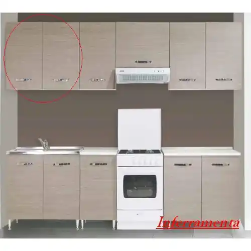Colapiatti kit mobile a 2 ante per cucina componibile finiture olmo Koop Online