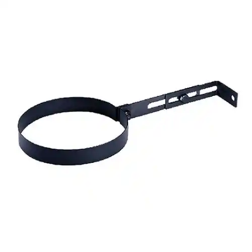 Laatste Versie Collare fascetta reggitubo regolabile in acciaio alluminato Ø 13 cm nero 145 > 245 mm spessore 2 mm uso interno