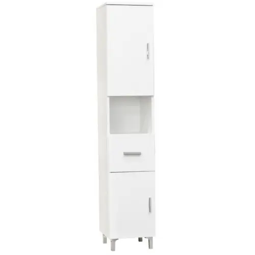 Colonna mobile bagno bianco Diana 31x33x197 h 2 ante 2 cassetti Actieprijs
