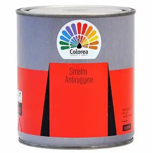 Meest Verkocht Colorea vernice smalto + antiruggine 0,750 lt per ferro e legno applicato sulla ruggine blocca il processo di corrosione (Grigio Antracite)
