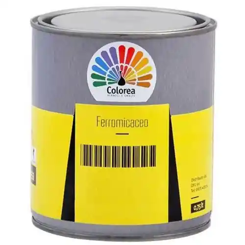 Colorea vernice smalto ferromicaceo 0,750 lt per ferro e ferro battuto satinato metallico vari colori (Grigio Medio) Betrouwbaar