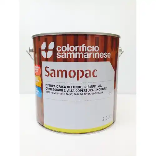 Colorificio Sammarinese cementante Samopac bianco lt 0,500 pittura opaca riempitiva inodore Aanbieding