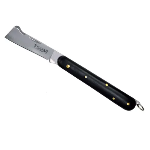 Populair Coltello da innesto tipo usuale 17 cm lama in acciaio inox 6 cm e manico in finto corno rasoio giardino innestatore