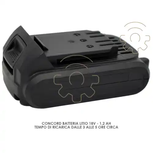 Flitsaanbieding Concord batteria 20V 1,3 AH tempo ricarica 3÷5 h mod. CD013-18