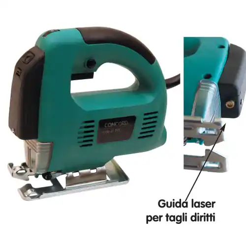 concord seghetto alternativo 400W mod SA400 guida taglio laser inclinazione 45° Korting