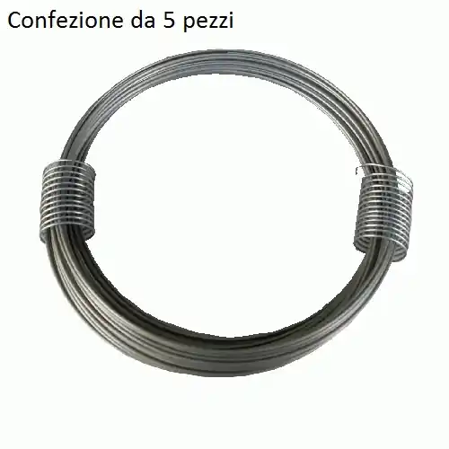Fabrieksprijs Conf. 5 pz matassina di filo in acciaio inox 1.5 mm matassa in metallo rocchetto per applicazione in bigiotteria recinzioni e giardinaggio