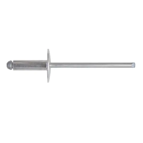 Hete Deal Confezione 100 rivetti corpo in alluminio Ø 4x13 mm chiodo in acciaio zincato a testa larga
