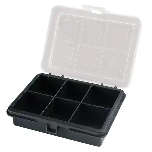 Contenitore portaminuteria Art. 3100 12x10x2,8 cm in materiale termoplastico antiurto a 6 scomparti Hete Deal