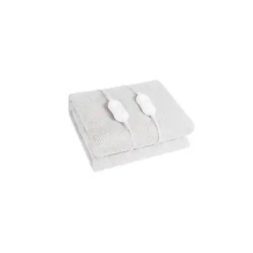 Nu Kopen Coperta termica termocoperta matrimoniale 160x140 cm scaldaletto elettrico EFFE 2 x 60 W in lana sintetica