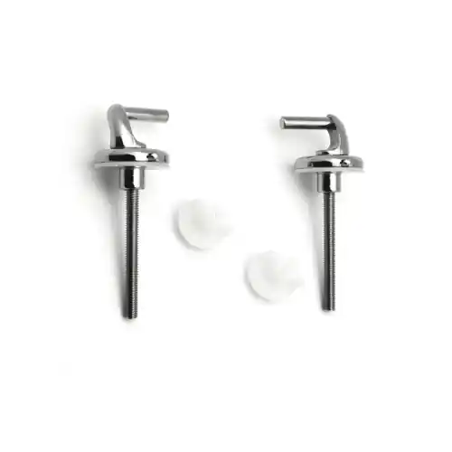 Coppia cerniere in acciaio attacco laterale cromo per sedile coprivaso copriwater wc bagno Gratis Retour