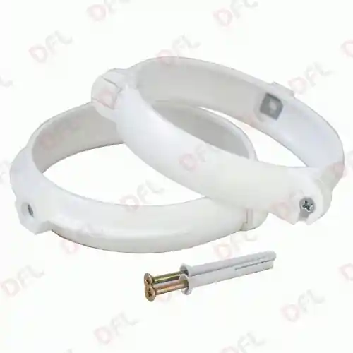 Coppia staffe fermatubo per aerazione canalizzata bianco Ø 125 mm 12,5 cm Goedkoop