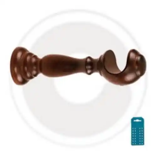 Weekendaanbieding Coppia supporti per bastone tende in legno naturale Ø 35 mm 18 cm da parete