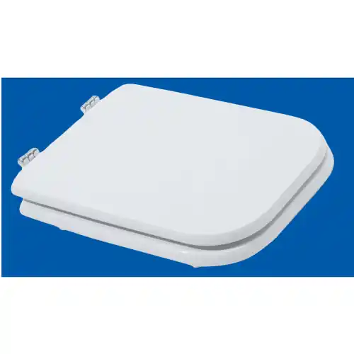 Flitsaanbieding coprivaso in legno mod conca cm 34x41,3 sedile copriwater tavoletta bianco