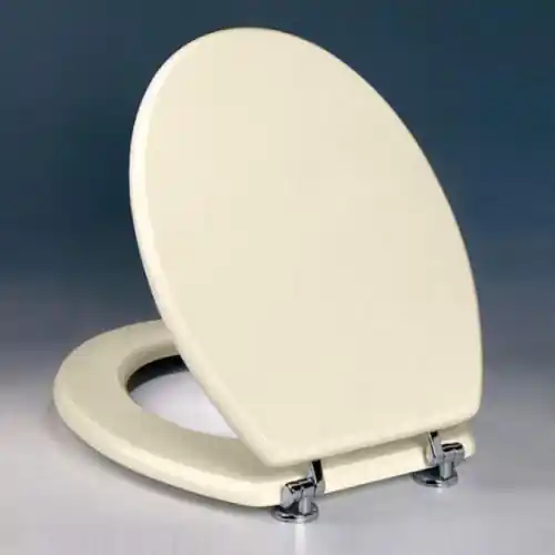 Exclusieve Aanbieding Coprivaso Mod. Classico universale in legno e strato di poliestere 37x44 cm color champagne copriwater